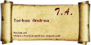 Torkos Andrea névjegykártya