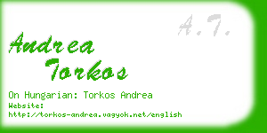 andrea torkos business card